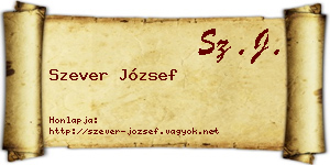 Szever József névjegykártya