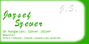 jozsef szever business card