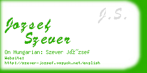 jozsef szever business card